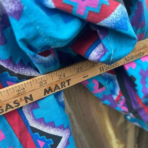 Vintage Wrangler Men's Aztec Western Shirt Size 17 Long Sleeve Button-Up - Picture 4 of 7